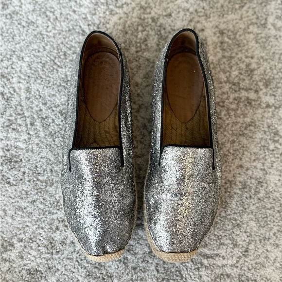 Marc Jacobs Silver Sparkle Espadrilles - Size 39 - Picture 2 of 4
